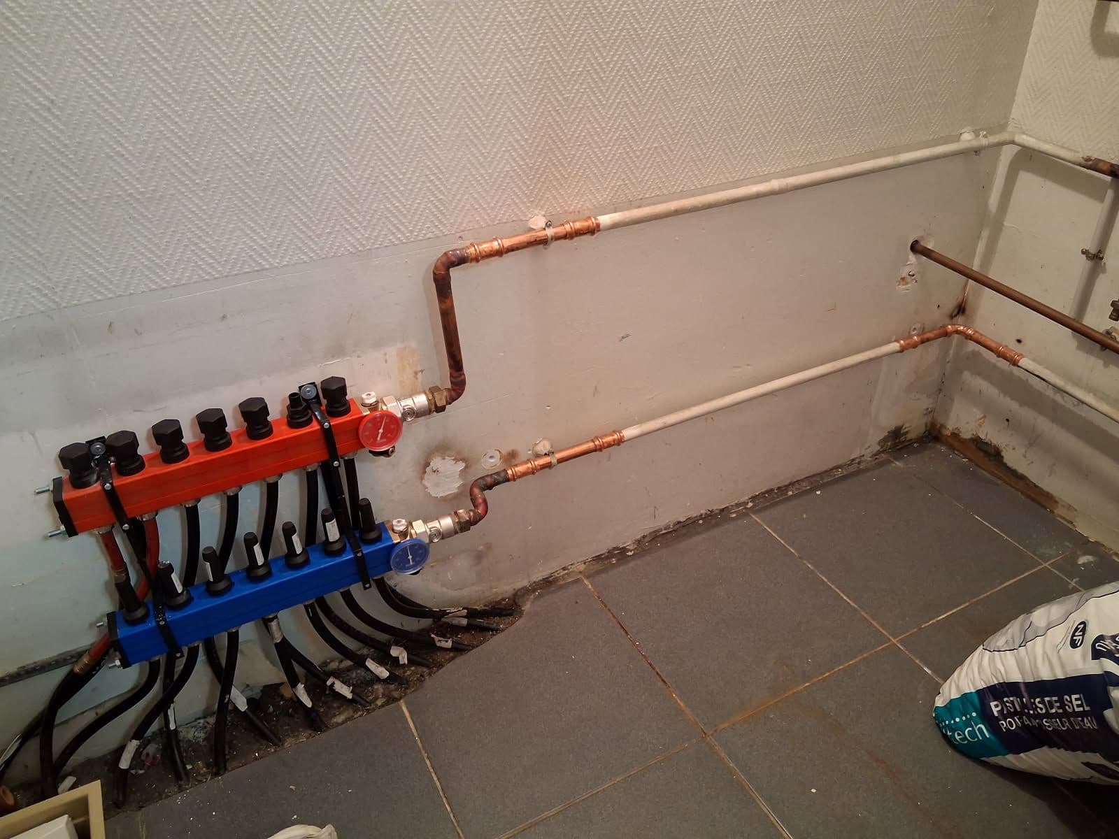 Débouchage et remise en service d'un circuit de chauffage encrassé